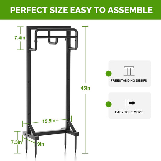 Heavy-Duty Freestanding Hose Holder – Holds 150Ft, Rustproof & Stable